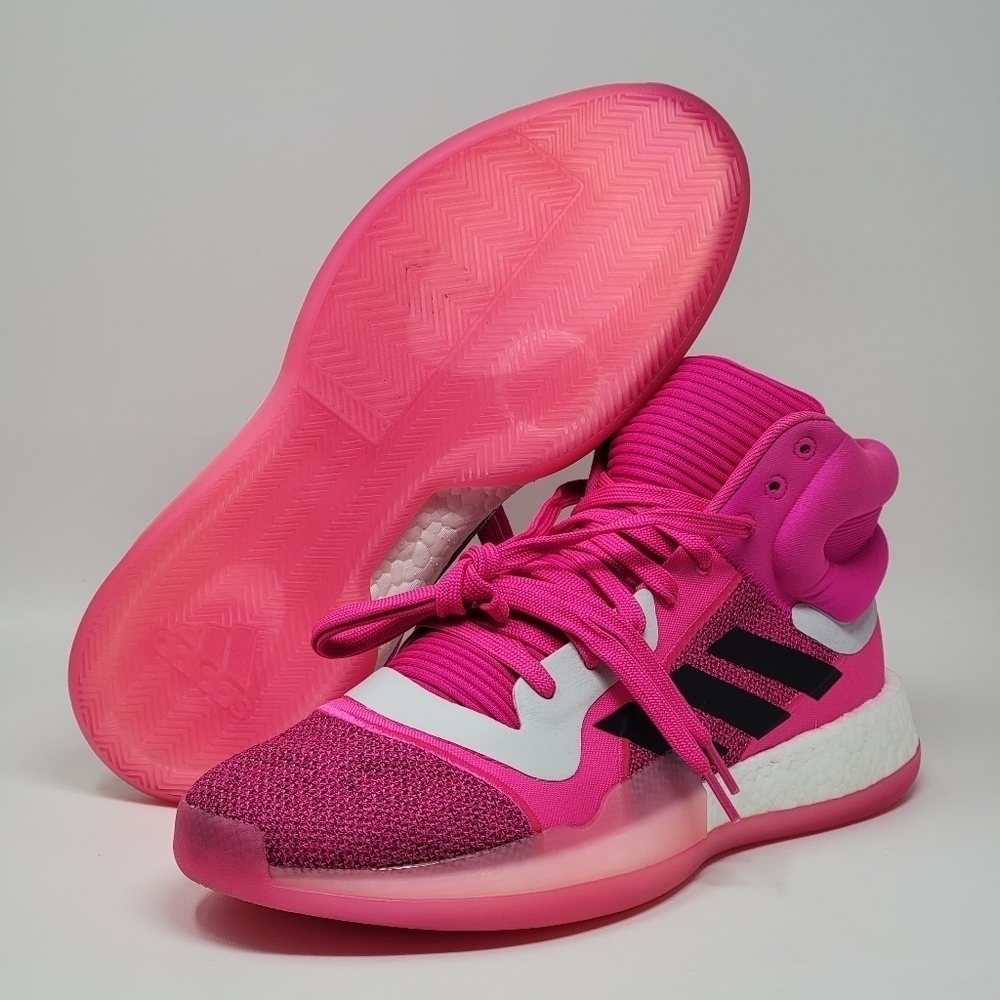 Adidas Marquee Boost Basketball Shoes Pink G28776 Men's Size 13.5 Pre-owned